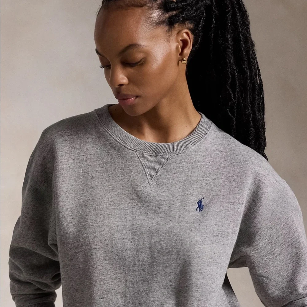 Polo Ralph Lauren Pony Logo Sweatshirt - Grey / Heather - Women XL - Picture 4 of 9